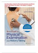 test bank for Bates’ Guide To Physical Examination and History Taking 13th Edition Bickley Test Bank & Rationals All Chapters( 1-27)| A+ ULTIMATE GUIDE 2022