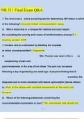 NR 511 Final Exam GRADED A+ (Latest 2024 / 2025): Differential Diagnosis & Primary Care Practicum – Chamberlain College of Nursing