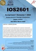 IOS2601 Assignment 1 (COMPLETE ANSWERS) Semester 1 2024 - DUE March 2024