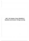 A&P 1 101 Module 2 Exam (GRADED A) Questions and Answers- Portage Learning