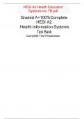 HESI A2 Health Education Systems Questions & Answers