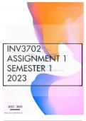 INV3702 ASSIGNMENT 1 SEMESTER 1 SOLVED 2023 -2025 