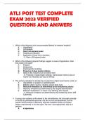 ATLS POST TEST COMPLETE EXAM 2023 VERIFIED  QUESTIONS AND ANSWER