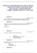 NURS 6501 ADVANCED PATHOPHYSIOLOGY MIDTERM ALL 100 QUESTIONS AND CORRECT ANSWERS LATEST 2022-2024 EXAM/ NURS6501 MIDTERM EXAM LATEST 2022-2024 When endothelial cells are injured, what alteration contributes to atherosclerosis? Selected Answer: The release