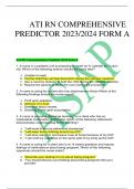 ATI RN COMPREHENSIVE  PREDICTOR 2023/2024 FORM A 