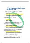 ATI RN Comprehensive Predictor  2023/2024 Form A