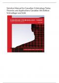 Solution Manual for Canadian Criminology Today Theories and Applications Canadian 5th Edition Schmalleger and Volk 