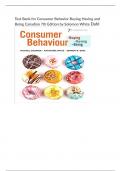 Test Bank for Consumer Behavior Buying Having and Being Canadian 7th Edition by Solomon White Dahl