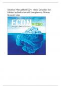 Solution Manual for ECON Micro Canadian 1st Edition by McEachern O Shaughnessy Altman Boamah