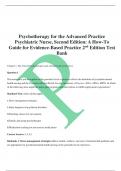 Psychotherapy for the Advanced Practice  Psychiatric Nurse, Second Edition: A How-To Guide for Evidence-Based Practice 2nd Edition Test  Bank