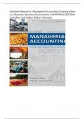 Solution manual  for Managerial Accounting Creating Value in a Dynamic Business Environment CANADIAN EDITION Canadian 2nd Edition Hilton Marchesi