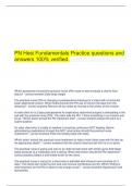  PN Hesi Fundamentals Practice questions and answers 100% verified.