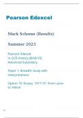 Edexcel AS History 8HI0/1E Mark Scheme June2023.