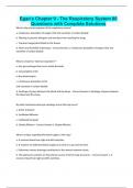 Egan's Chapter 9 - The Respiratory System 80 Questions with Complete Solutions 