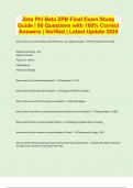 Zeta Phi Beta ZPB Final Exam Study Guide | 80 Questions with 100% Correct Answers | Verified | Latest Update 2024
