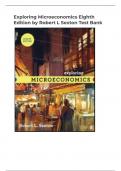 Exploring Microeconomics Eighth Edition by Robert L Sexton Test Bank