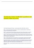 Quickbooks Online Certification questions and answers latest top score.