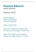 Edexcel AS History 8HI0/2A Mark Scheme June2023.