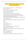 Adult Residential Facility (ARF) Practice Test  Questions and Answers  The department requires start up funds equal to ______ months operating expenses.  (85018)(b)(1) - ANSWER 3 months  No other person than the _____ shall alter the prescription label.  