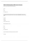 HESI A2 Math Questions With Correct Answers 