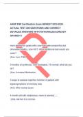 AANP FNP Certification Exam NEWEST 2023-2024  ACTUAL TEST 200 QUESTIONS AND CORRECT  DETAILED ANSWERS WITH RATIONALES|ALREADY  GRADED 