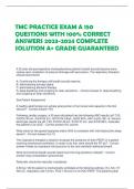 TMC PRACTICE EXAM A 150  QUESTIONS WITH 100% CORRECT  ANSWERS 2023-2024 COMPLETE  SOLUTION A+ GRADE GUARANTEE