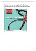 Test Bank for Accounting Tools for Business Decision Making 6th Edition Kimmel Weygandt Kieso