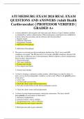 ATI MEDSURG EXAM 2024 REAL EXAM QUESTIONS AND ANSWERS (Adult Health Cardiovascular) | PROFESSOR VERIFIED | GRADED A+