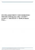 INV3702 ASSIGNMENT 2 2023 SEMESTER 2 SOLVED |Arbitrage free value = 6/1.0235 + 6/1.025^2 + 106/1.02725^3 = R109.36 Market Price....