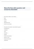 Maryville Nurs 623 question well answered 2023/2024 