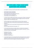 LCU PHYS 2001- FINAL EXAM WITH QUESTIONS AND ANSWERS