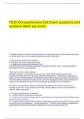  HESI Comprehensive Exit Exam questions and answers latest top score.