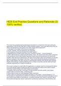  HESI Exit Practice Questions and Rationale (2) 100% verified.