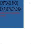 CMY2601 MCQ EXAM PACK 2024