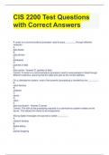 CIS 2200 Test Questions with Correct Answers