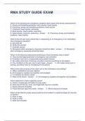 RMA STUDY GUIDE EXAM QUESTIONS AND ANSWERS 2023