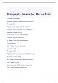 Sonography Canada Core Review Exam Questions  and Answers