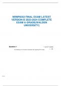 NRNP6552 FINAL EXAM LATEST VERSION B 2023-2024 COMPLETE EXAM A GRADE(WALDEN UNIVERSITY)