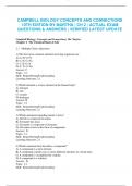 CAMPBELL BIOLOGY CONCEPTS AND CONNECTIONS  10TH EDITION BY MARTHA | CH 2 | ACTUAL EXAM  QUESTIONS & ANSWERS | VERIFIED LATEST UPDATE Campbell Biology: Concepts and Connections, 10e (Taylor)