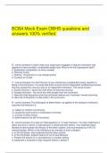  BCBA Mock Exam OBHS questions and answers 100% verified.