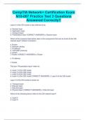 CompTIA Network+ Certification Exam N10-007 Practice Test 3 Questions Answered Correctly!!