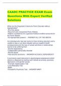 CAADC PRACTICE EXAM Exam  Questions With Expert Verified  Solutions