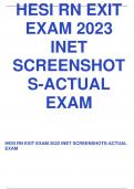 2023 HESI RN EXIT EXAM 2023 INET SCREENSHOTS-ACTUAL EXAM A+