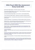 WGU Psych D094 Obj. Assessment Study Guide 2024