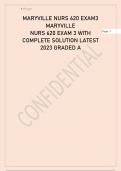 MARYVILLE NURS 620 EXAM3 MARYVILLE WITH COMPLETE SOLUTIONS.