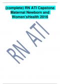 (complete) RN ATI Capstone Maternal Newborn and  Women'sHealth 