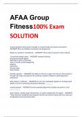 AFAA Group  Fitness100% Exam  SOLUTION 