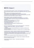 MH701- Exam 3 with complete solutions