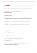 CAMRT QUESTIONS AND ANSWERS GRADED A+