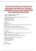 Test Bank For Seeleys Anatomy and  Physiology 12th Edition by VanPutte |  COMBINED ACTUAL EXAM QUESTIONS  WITH VERIFIED SOLUTIONS